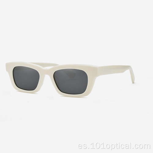 Gafas de sol rectangulares de acetato para mujer de tamaño pequeño